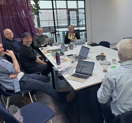 Members of the DfG team at a go to market workshop with Manyone